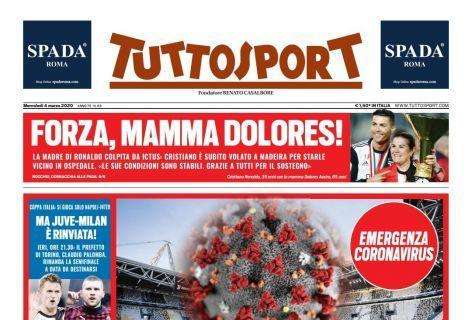 PRIMA PAGINA - Tuttosport - "Coppa Italia, si gioca solo Napoli-Inter"