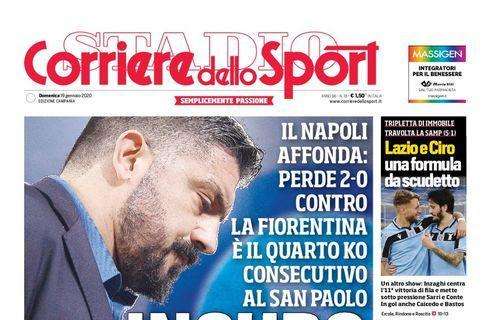 PRIMA PAGINA - CdS Campania: "Incubo senza fine! Il Napoli affonda, squadra subito in ritiro"