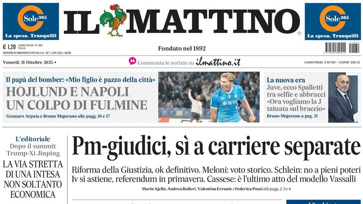 Il Mattino: “Hojlund e Napoli, un colpo di fulmine”