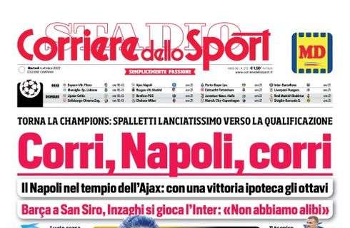 PRIMA PAGINA - CdS Campania: ”Corri, Napoli, corri"