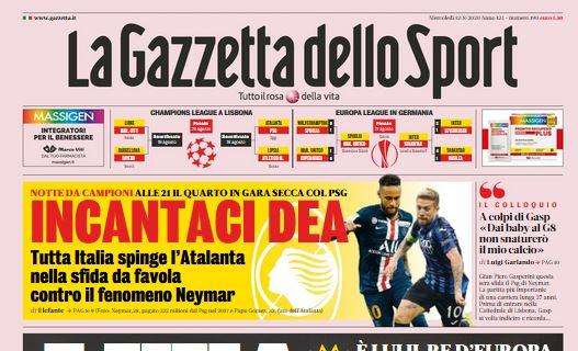PRIMA PAGINA - Gazzetta: "Atalanta, sfida da favola contro Neymar"