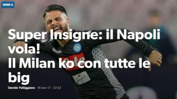 FOTO - CdS esalta gli azzurri: "Super Insigne, il Napoli vola!"