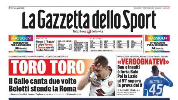 PRIMA PAGINA - Gazzetta: "Lobotka rompe col Celta per ADL"