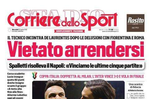 PRIMA PAGINA - CdS Campania: "Vietato arrendersi"