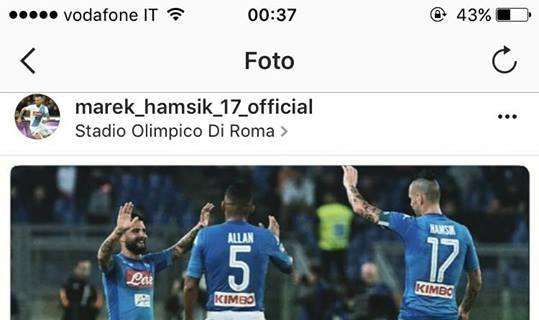 FOTO - Hamsik felice sui social: "Grandissima trasferta", dopo incrocio con Totti e...Gomorra