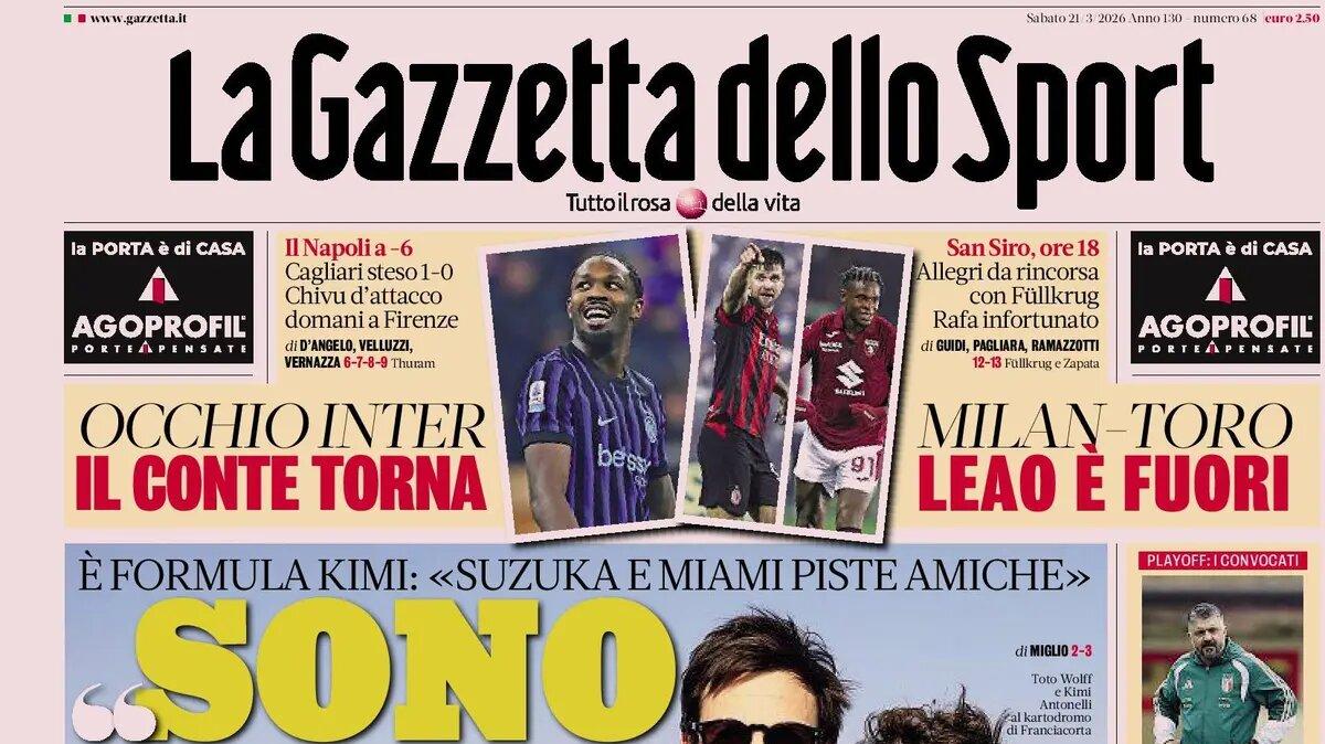 Gazzetta dello Sport: "Inter, il Conte torna!"