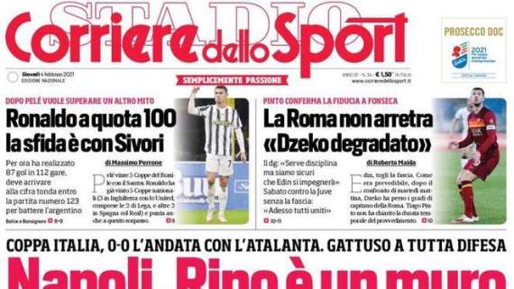 PRIMA PAGINA - CdS: "Napoli, Rino è un muro. E chiude le polemiche"