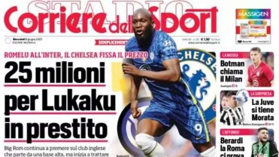 PRIMA PAGINA - Corriere dello Sport: "Ritorno al futuro"