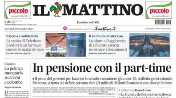 PRIMA PAGINA - Il Mattino: "Spalletti rianima la giovane Italia"