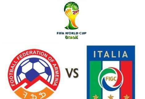 FIFA World Cup 2014 - Gruppo B - 3a Giornata - Armenia vs Italia 1-3 (10' Pirlo rig., 26' Mkitharyan, 63' De Rossi, 81' Osvaldo)