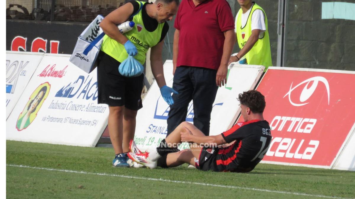 Nocerina, il punto sull'infermeria in vista del Cassino. Preoccupa Bezzon