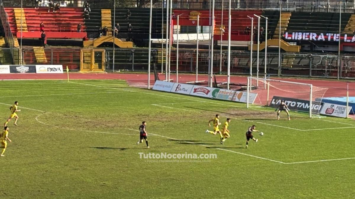 Nocerina-Budoni, Wodzicki tiene in vita i rossoneri nel primo tempo. Santoro killer