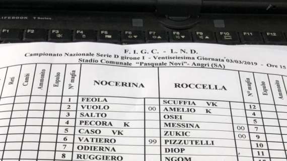 LIVE NOCERINA-ROCCELLA 2-0, PARTITA FINITA