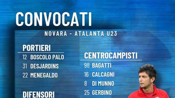 Gli Azzurri convocati per  NOVARA - ATALANTA U23