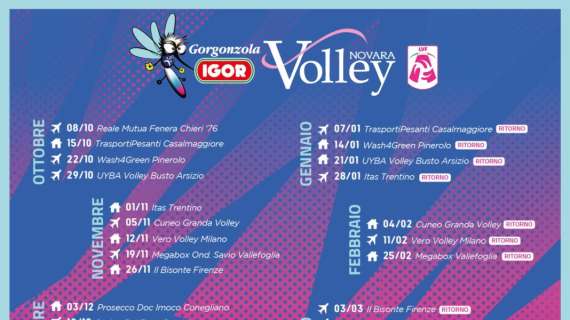 IGOR Volley Novara - Svelato il calendario di A1 2023-24