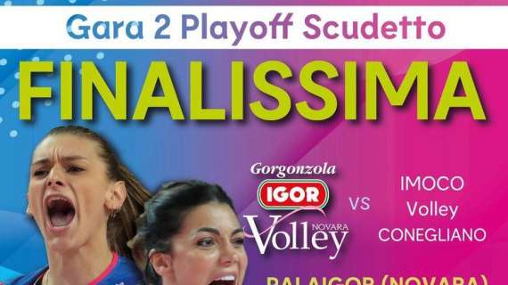 IGOR Volley Novara - Questa sera alle 20.30 gara 2 di finale su Rai Sport
