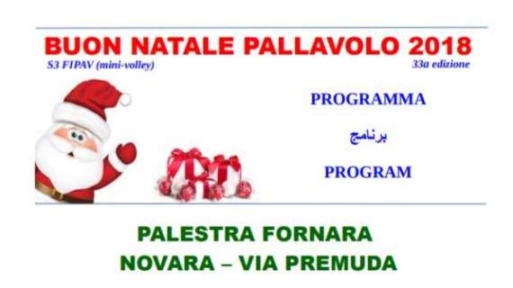 Team Volley Novara - Domenica 16 si festeggia il Natale
