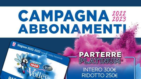 IGOR Volley Novara - La campagna abbonamenti parte il 14 settembre