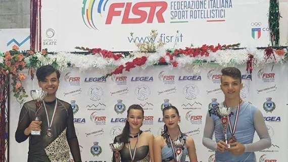 Stocchero campione italiano Fisr a Piancavallo, coppie danza d'argento e bronzo