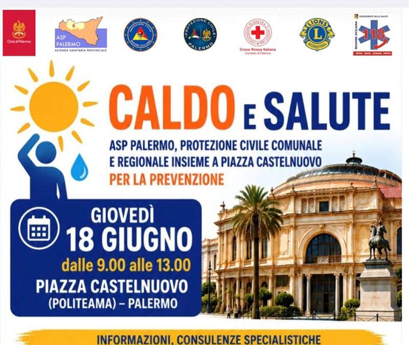 Palermo, giornata informativa e di incontro con la popolazione dedicata alla prevenzione degli effetti del caldo e dei raggi UV sulla salute