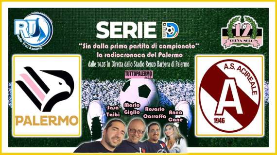 Palermo-Acireale, domani segui la gara su Radio Tivù Azzurra con TuttoPalermo.net 