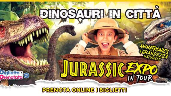 Jurassic Expo, a Palermo dinosauri e animali preistorici a grandezza naturale