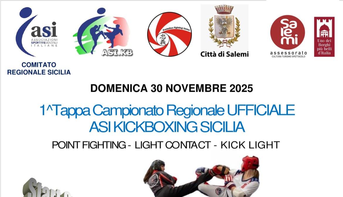 Kick Boxing, a Salemi la prima tappa del Campionato Regionale ASI - IAKSA