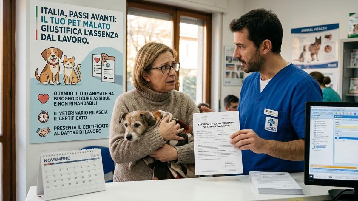 Italia, passo avanti: il tuo pet malato può giustificare l’assenza dal lavoro