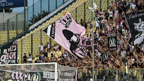 Palermo, circa 500 i tifosi al seguito della squadra