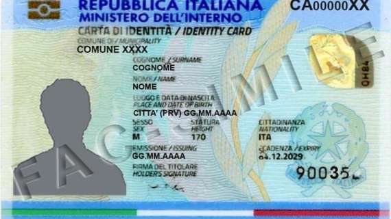 Emergenza Coronavirus, proroga della scadenza di documenti di identità e di riconoscimento italiani al 30/09/2021