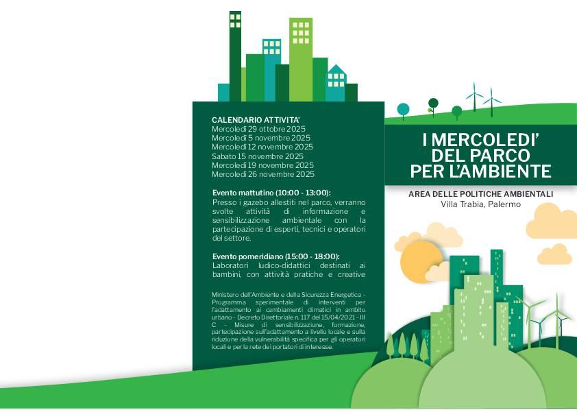 Sostenibilità ambientale, a Villa Trabia “I mercoledì del parco per l’ambiente”