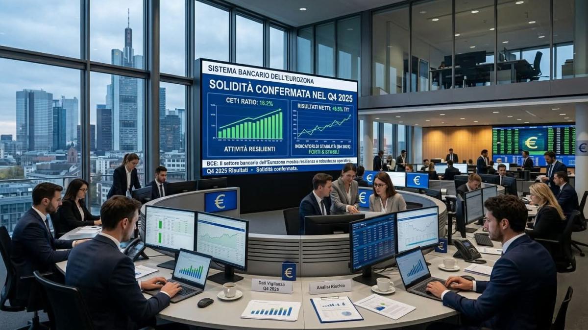 Sistema bancario dell’Eurozona, solidità confermata nel Q4 2025