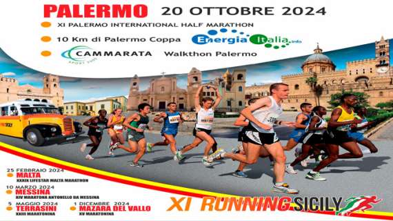 XI Palermo International Half Marathon, tante le strade chiuse al traffico