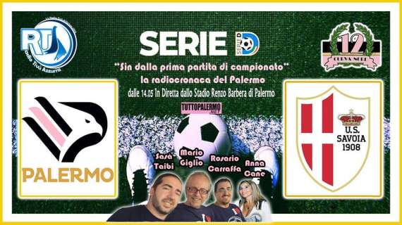 Palermo-Savoia, segui la gara con TuttoPalermo.net su Radio Tivù Azzurra