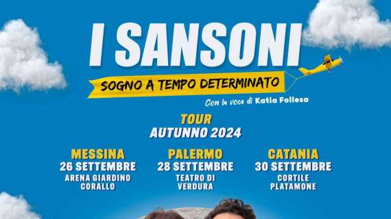 Spettacolo, I Sansoni in Sicilia con tre date