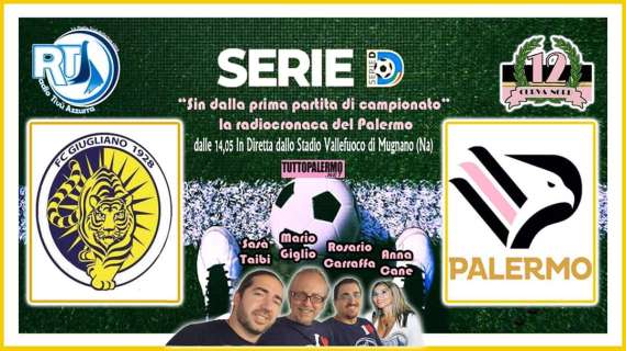 Giugliano-Palermo, domani segui la gara su Radio Tivù Azzurra con TuttoPalermo.net