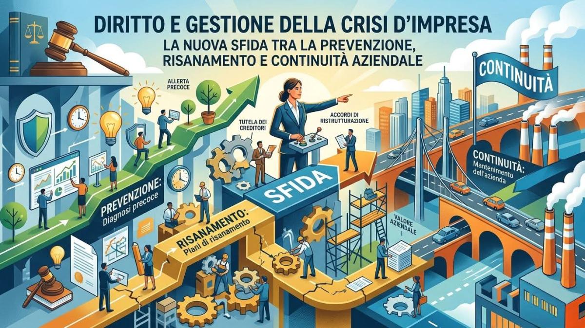 Diritto e gestione della crisi d’impresa, la nuova sfida tra prevenzione, risanamento e continuità aziendale
