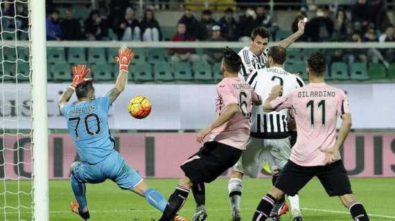 Serie A, Palermo-Juventus: 0-3