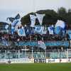 Anche contro l'Ancona prosegue la protesta dei tifosi biancazzurri contro Sebastiani