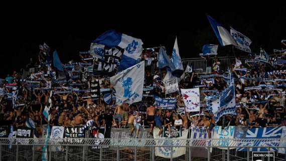 Pescara, per il match contro l'Ascoli nuove normative per i tifosi