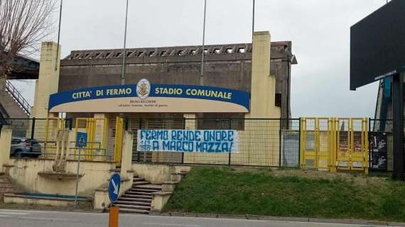 I tifosi della Fermana hanno ricordato lo storico "Capo ultrà Pescara Rangers 1976" Marco Mazza detto “BUBU'”