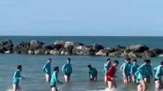 allenamento al mare 