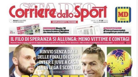 L'apertura del Corriere dello Sport: "Rompete le righe"