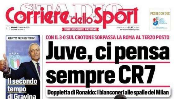 L'apertura del Corriere dello Sport: "Juve, ci pensa sempre CR7"