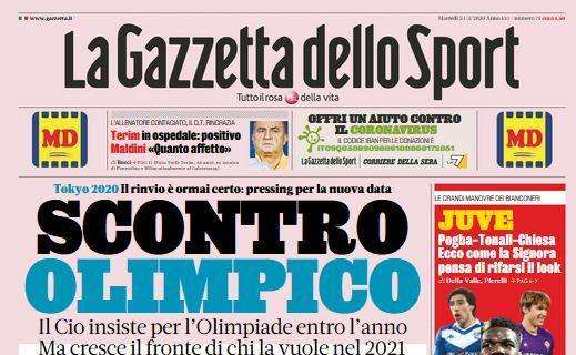 L'apertura de La Gazzetta dello Sport: "Scontro olimpico"