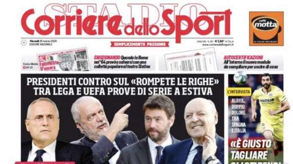 L'apertura del Corriere dello Sport: "Scontro sulle fughe" 