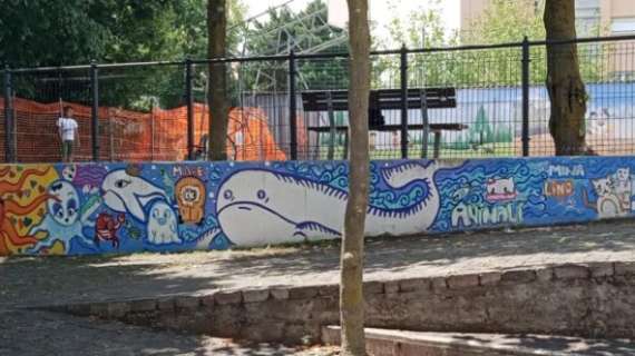 Polisportiva Villanova: inaugurato un murale presso la parrocchia Cristo Re