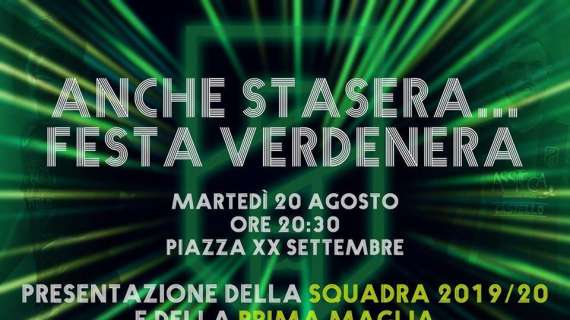 Pordenone Calcio: stasera festa verdenera - Ass. De Bortoli: "Tutti in piazza XX Settembre!"