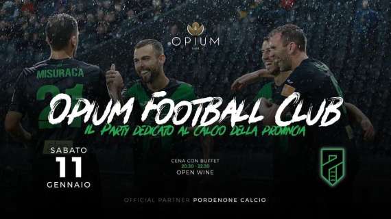 Pordenone Calcio: all'Opium serata speciale ai Ramarri e a tutto il calcio della provincia