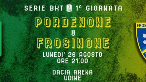 Pordenone-Frosinone, prevendita attiva